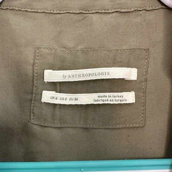 Anthropologie Long Sleeve V-Neck Knot Front Midi Dress - Picture 11 of 15